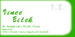 vince bilek business card